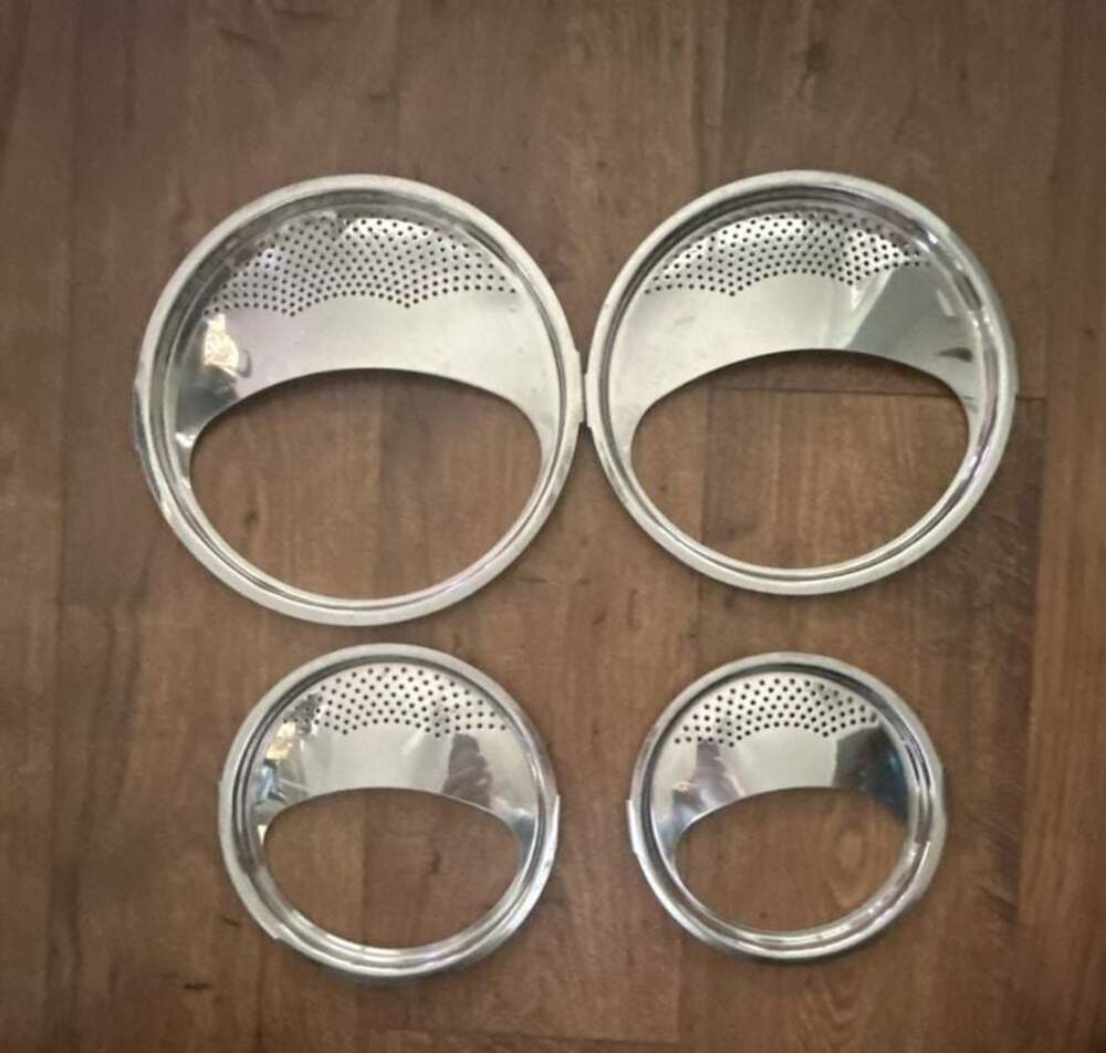 Set of 4 Lock-N-Drain Stainless Steel Pasta Pot Strainer Inserts